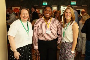 July 2026 event - Pictured from left are Suzie Leveson of Suzie Leveson Coaching & HR Consultancy, Chikodi Lori of Lineage Leadership and Aline Jaslett of The HR Studio