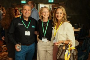 July 2026 event - From left are Steve Bennett of Ascend Business Coaching, Connie Turner of TurnerFox Recruitment and Zenia Deogan of The flavour academy