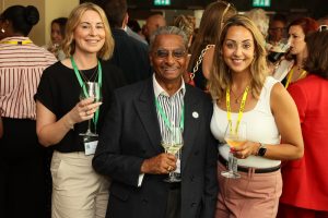 July 2026 event - Pictured from left are Connie Turner of TurnerFox Recruitment, Nat Parmer of Fairstone Financial Management and Zenia Deogan of The flavour academy