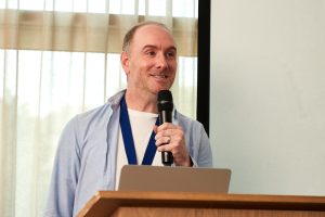 July 2026 event -Smiles from NCBC President Joe Burns of Reformed IT - leading the show