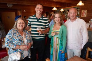 Ready to cruise - from left, Deborah Bond of Deborah Bond Business Solutions, Matthew Chapman of Johns Group Ltd, ictoria Green of Spenbeck and Ian Roberts of Notts County FC
