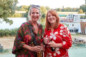 Big smiles from Victoria Branch of VB Marketing and Rachael Clawson, University of Nottingham