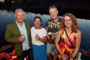 From left are Stephen Harrington of FundingRound, Lucy Harrington of Successfully HR, David Metcalf of KPD Sounds and Suze Moore of TNF Digital Signage