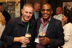 Pictured are Ben Afia of Afia Consulting (left) and Mike Lawrence of the Mike Lawrence Health & Wellbeing Management Consultancy