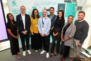 Sponsors of Nottingham City Business Club are pictured from left: Karen Sandhu, Buckles Solicitors LLP, Matthew Chapman, Johns Group, Laura Bond, Nottingham University Business School, NCBC President Joe Burns of Reformed IT, Ian Underdown, University of Nottingham Innovation Park, Rebecca Drysdale, University of Nottingham Innovation Park, Lydia Elliot-Johnson, and Buckles Solicitors LLP and Ben Sansom, Frank Key Group