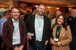 From left are Jack Merry from University of Nottingham, Adam Leeman of LESH Consulting and Holly Hales from University of Nottingham